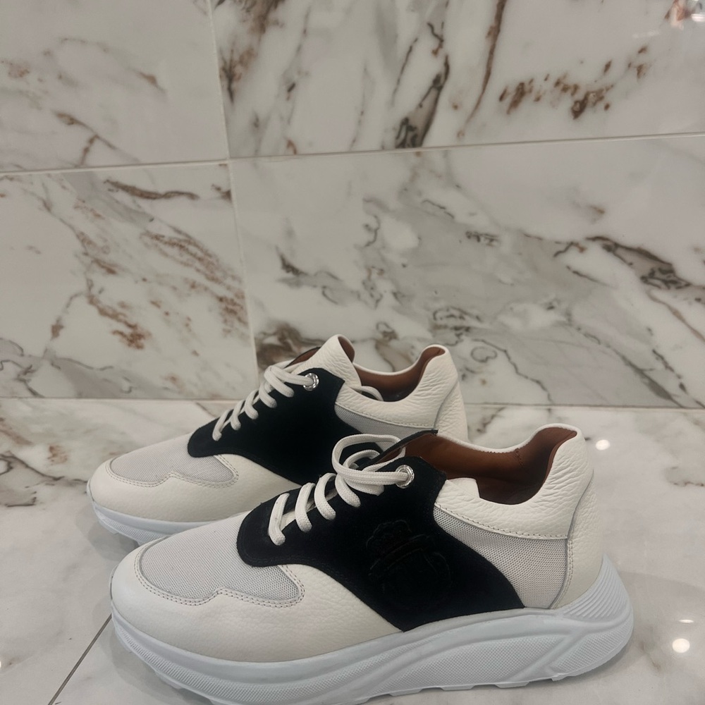 Billionaire Men Black and White Sneakers